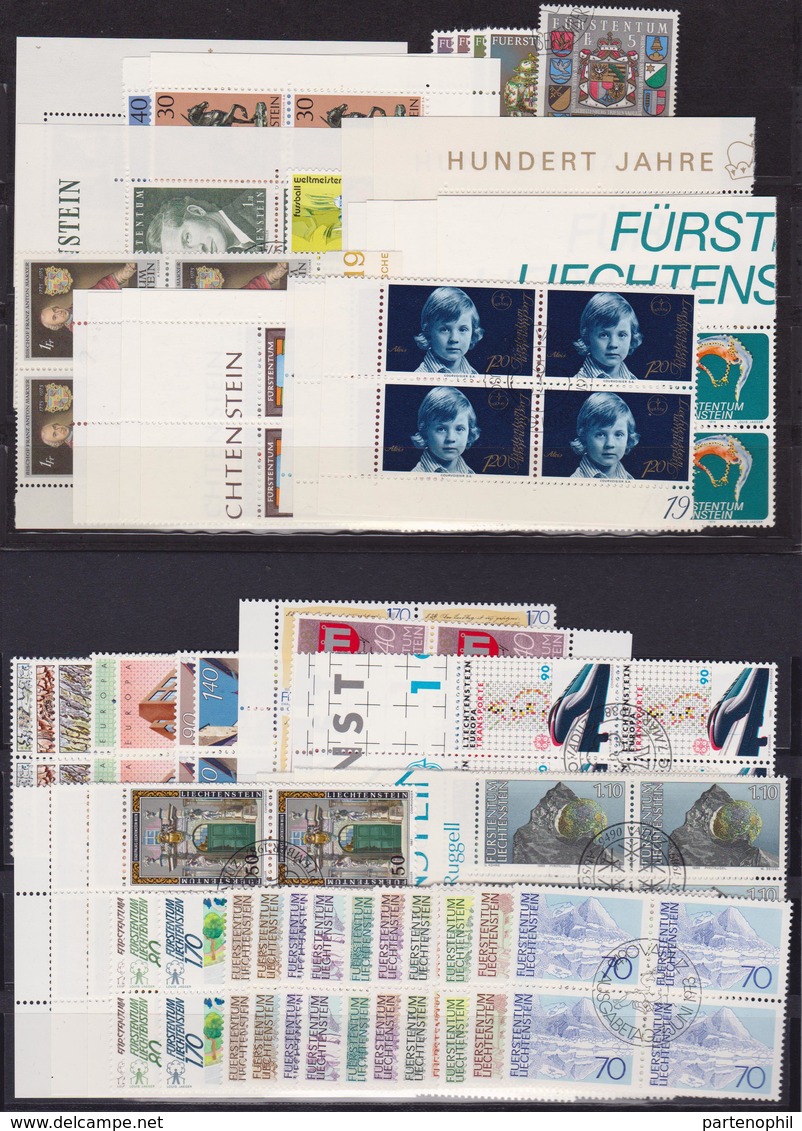 Liechtenstein Lotto In Serie Complete Usati Cat. € 420 - Cpl. Used - Collections