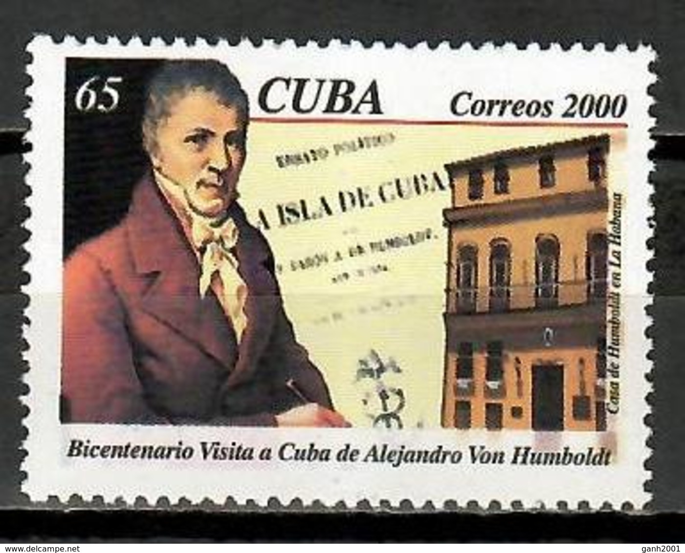 Cuba 2000 / Naturist Alexander Von Humboldt MNH Alejandro Humboldt Naturista / Cu11334  C5-25 - Unused Stamps