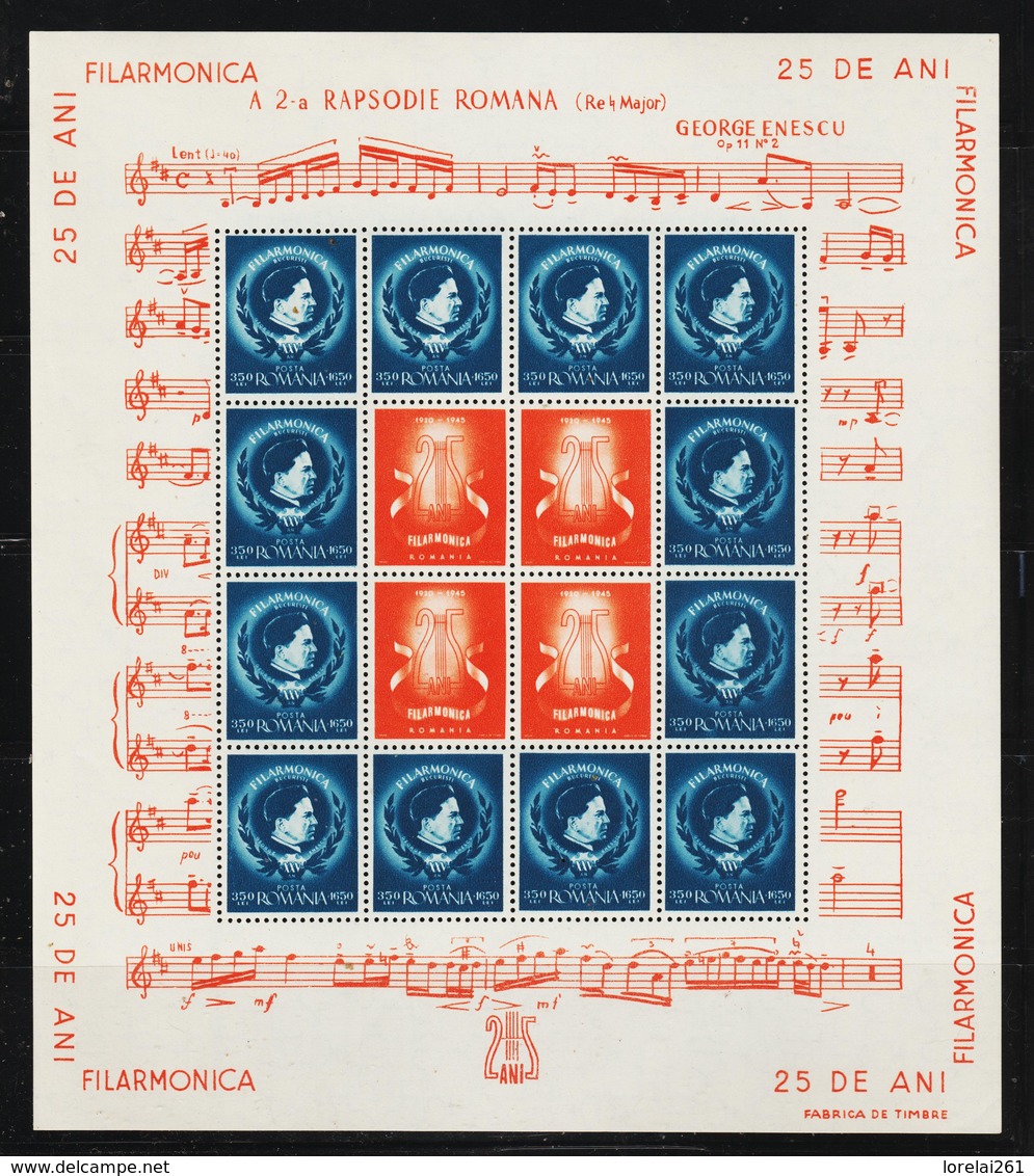 1946 -  L ORHESTRE PHILHARMONIQUE DE BUCAREST Mi  No 980/986  MNH - Ungebraucht