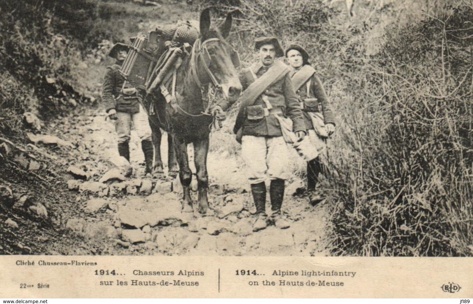 Militaria - Guerre 14/18 - Chasseurs Alpins Sur Les Hauts De Meuse - C 3975 - Guerre 1914-18