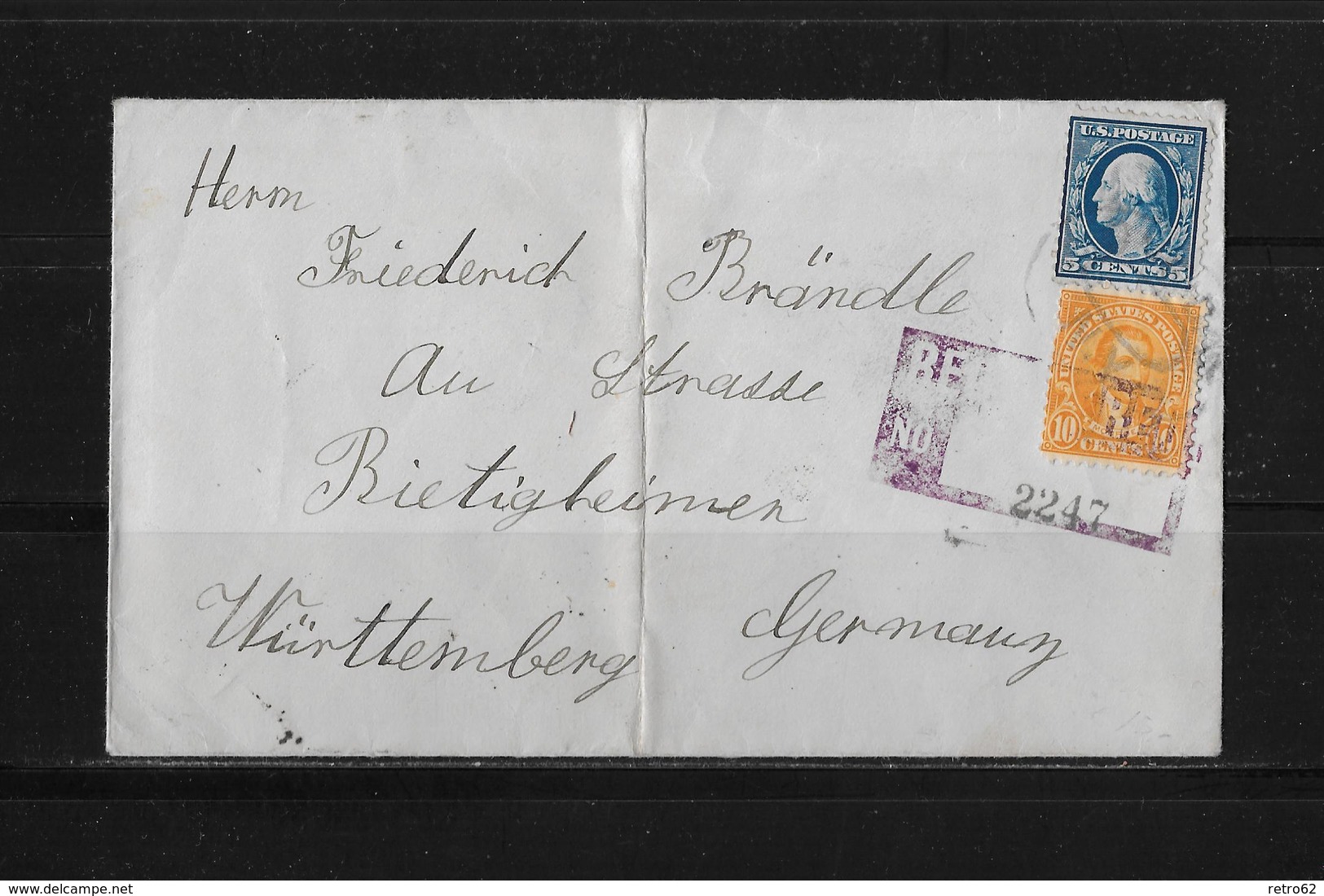 1923 ONEIDA NEWYORK → Registered Letter To Bietigheim Germany - Lettres & Documents