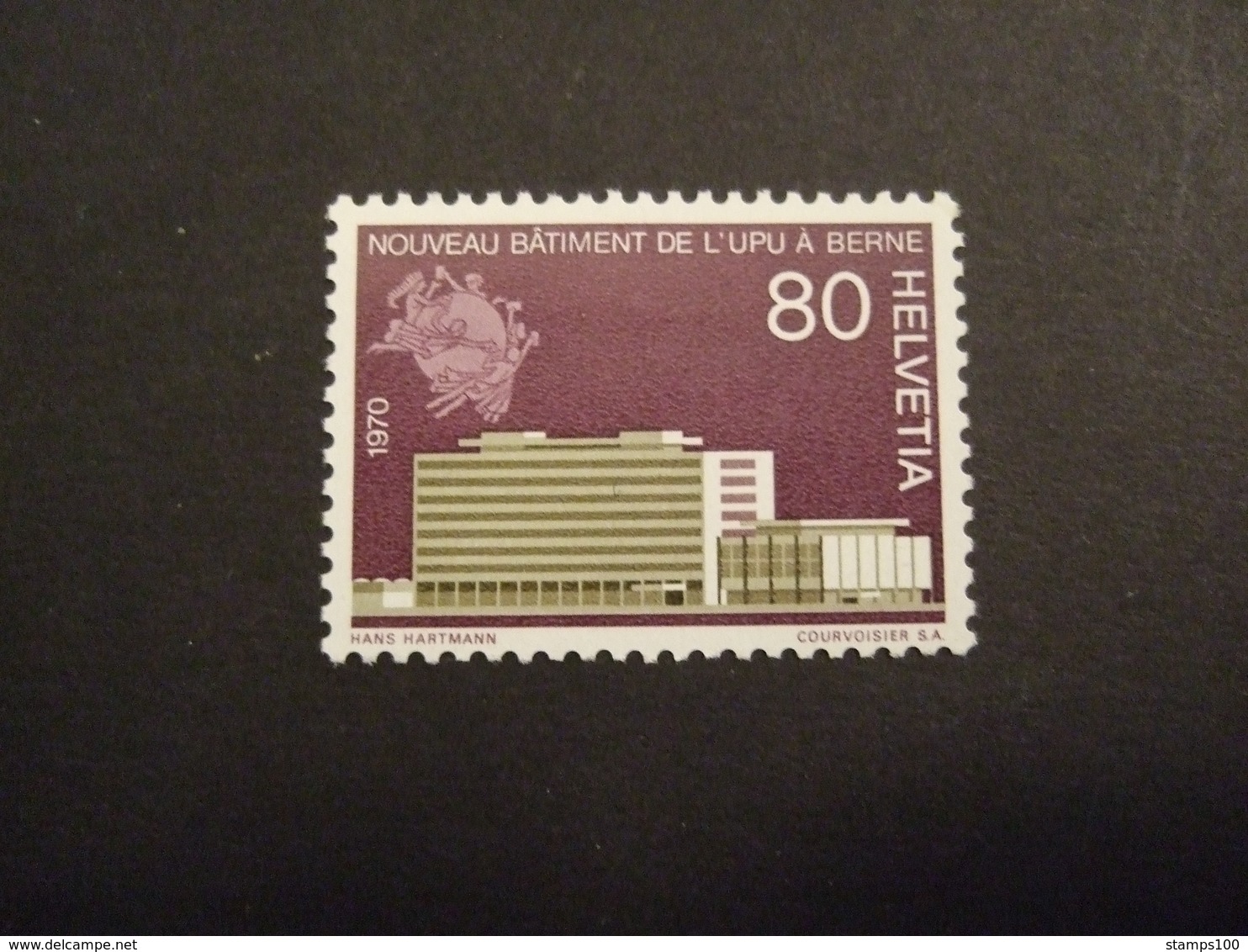 SWITZERLAND. UPU. 1970. BUILDING. MH ** (S26-nom) - UPU (Universal Postal Union)