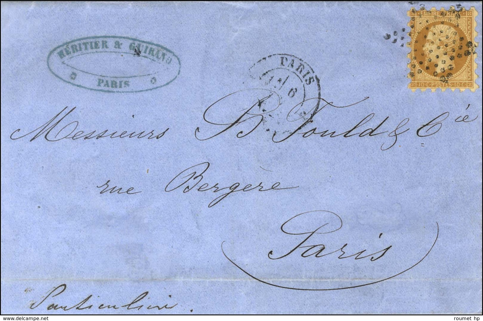 Etoile / N° 13 Piquage Susse Càd PARIS (60) Sur Lettre Locale. - TB. - 1853-1860 Napoleon III