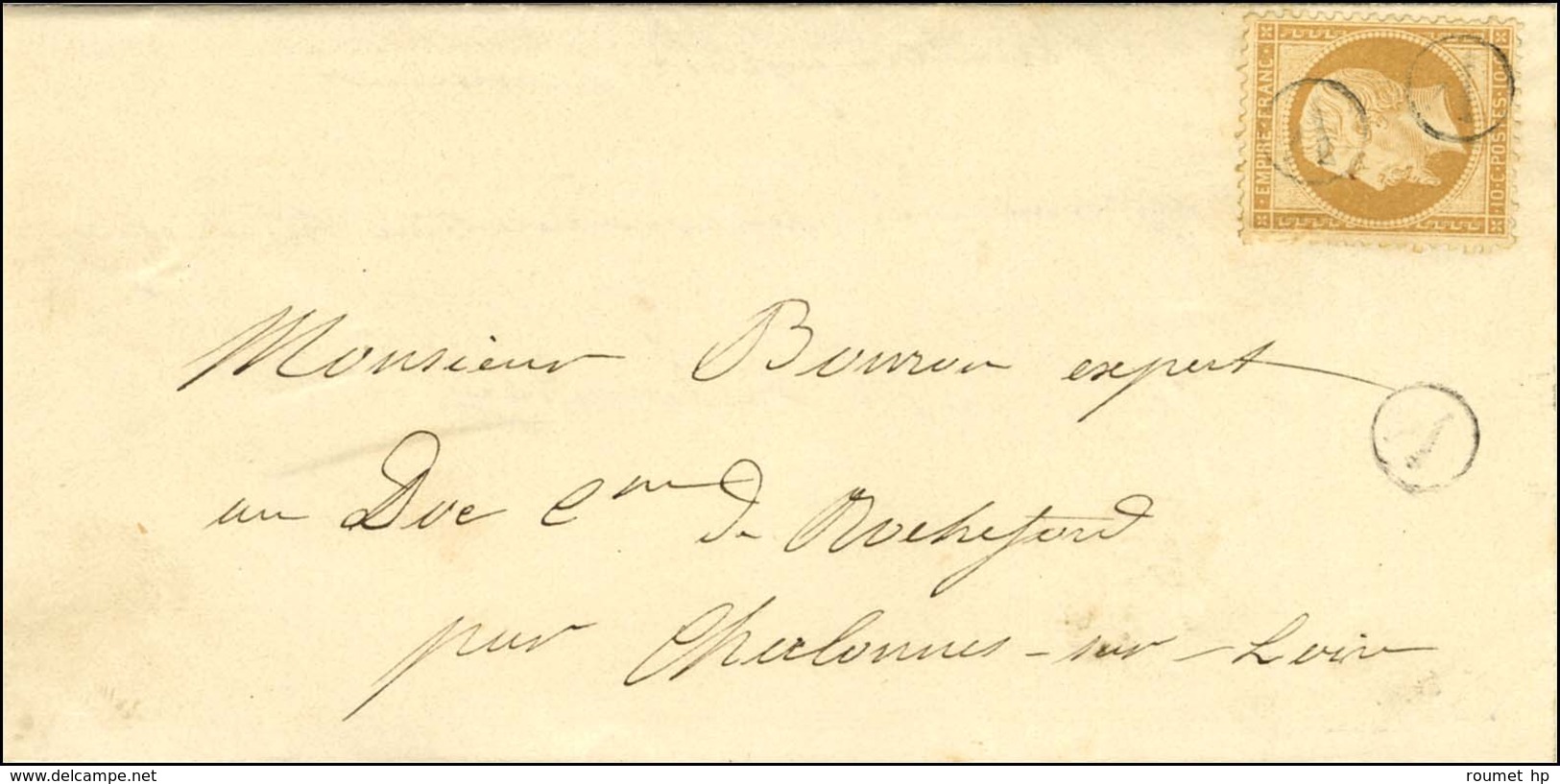 B Rur A (2 Frappes) / N° 21 Sur Lettre Avec Texte Pour Chalonnes Sur Loire. - TB / SUP. - 1862 Napoleon III