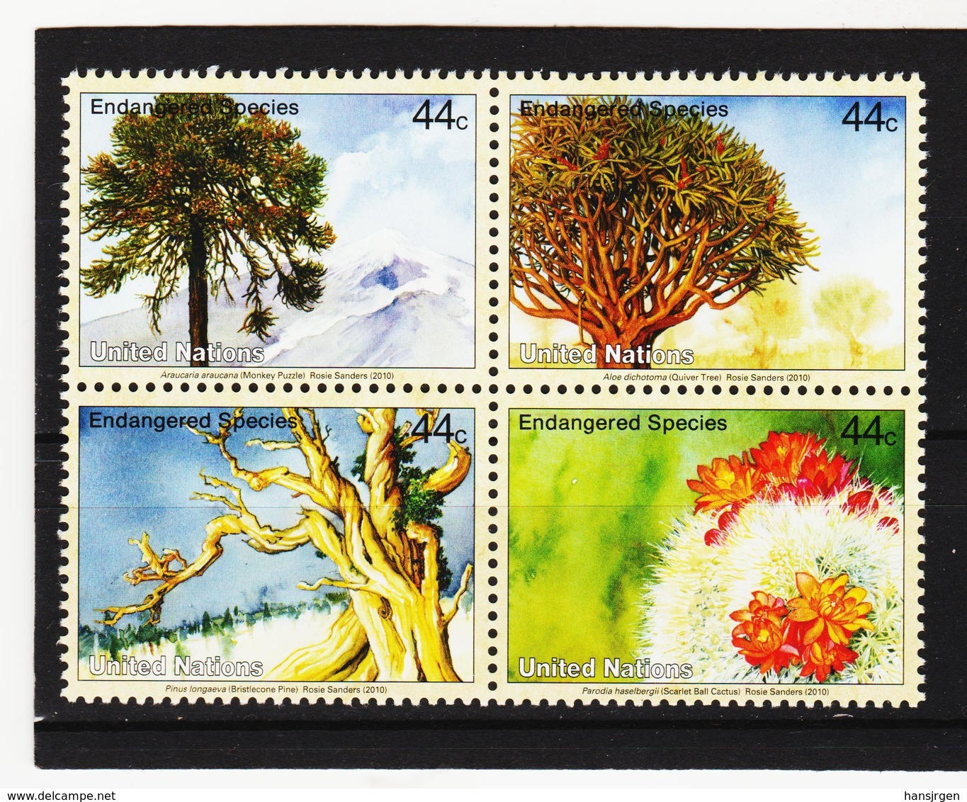 LVT179 UNO WIEN 2010 Michl 1185/88 POSTPREIS 1,76 $ ** Postfrisch SIEHE ABBILDUNG - Unused Stamps