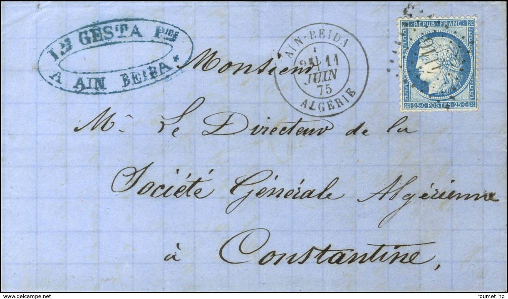 PC Du GC 4116 / N° 60 Càd AIN-BEÏDA / ALGERIE. 1875. - SUP. - Other & Unclassified