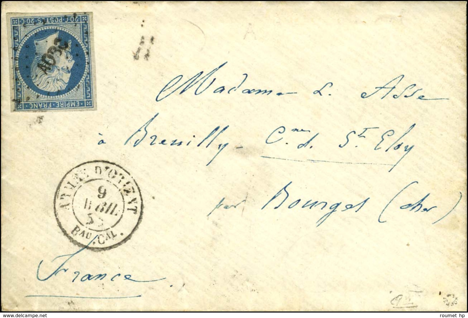 Losange AOBC / N° 14 Belles Marges Càd ARMEE D'ORIENT / Bau Cal Sur Lettre Avec Long Texte Daté Du Camp De Moslak Pour B - Armeestempel (vor 1900)