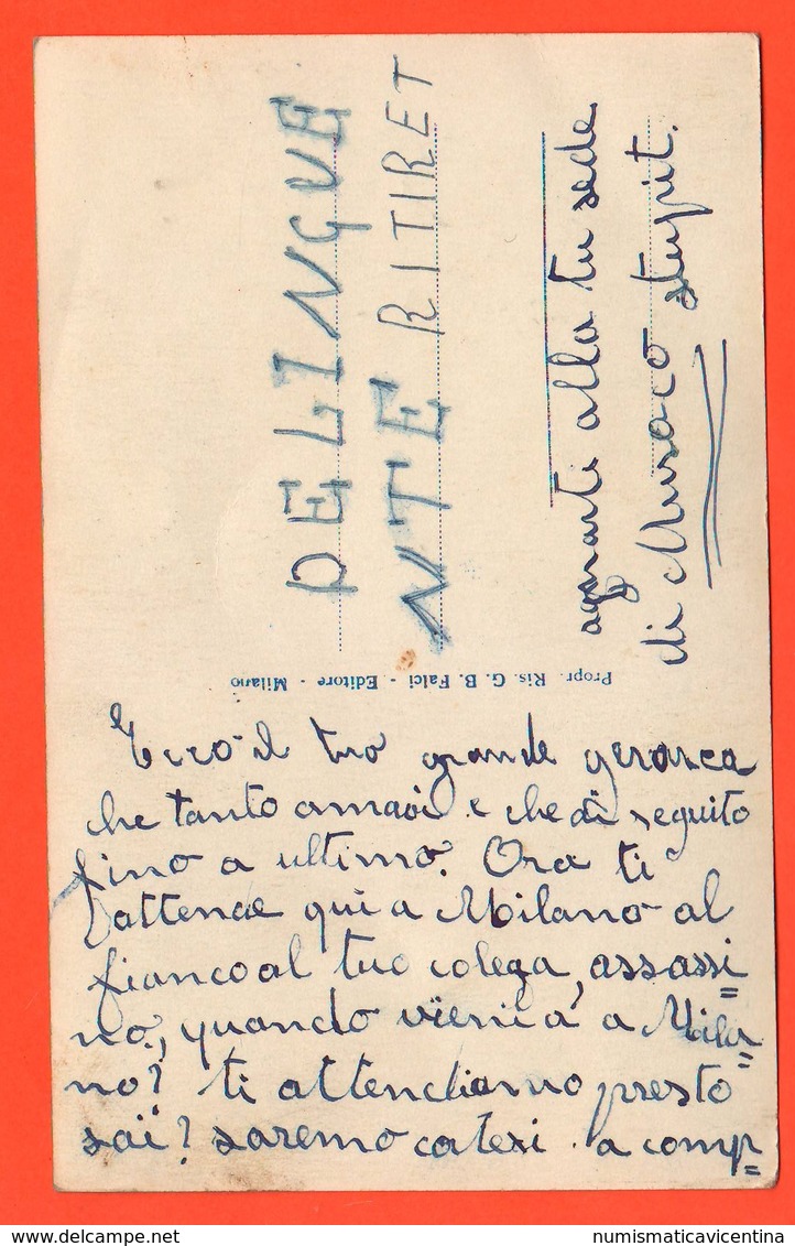 Mussolini Duce Cpa Ritratto  Primi Anni Ventennio Retro Scritte Di Velate Minacce A Ex Fascista - Guerra 1939-45