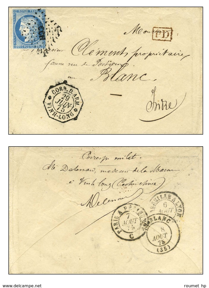 Losange CCH / CG N° 23 Càd Octo CORR.D.ARM / VINH-LONG. 1875. - SUP. - RR. - Maritieme Post