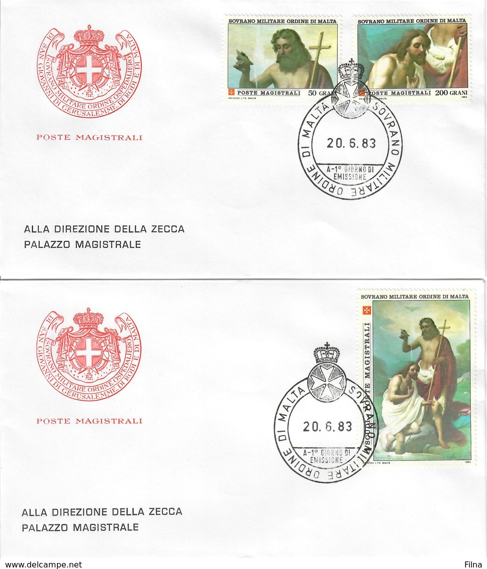 S.M.O.M. - SOVRANO MILITARE ORDINE DI MALTA 1983 - SAN GIOVANNI BATTISTA - FDC - Sovrano Militare Ordine Di Malta