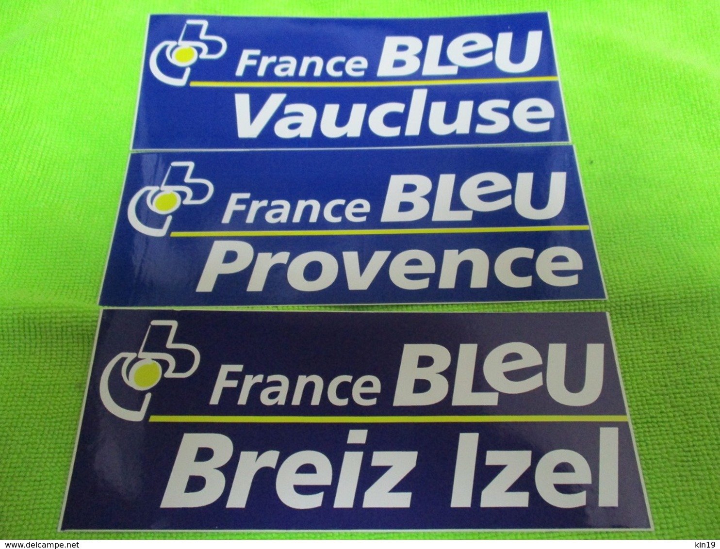 3 Autocollants RADIO FM FRANCE BLEU VAUCLUSE PROVENCE BRETAGNE  Neuf Non Décollé - Stickers