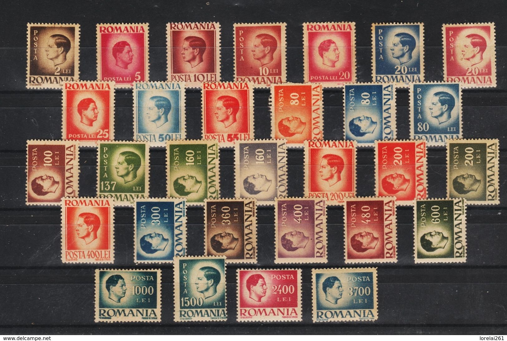 1946 - Roi Michel I  Papier Gris Mi No 932y / 970y MNH - Ungebraucht