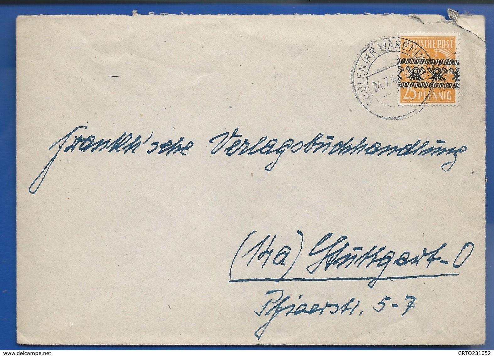 Enveloppe   Affranchi à 25 Pfennig   Deutche Poste   Timbre De 1946 Des Zones A.A.S  Oblitération: BEELEN 24.7.1946 - Autres & Non Classés