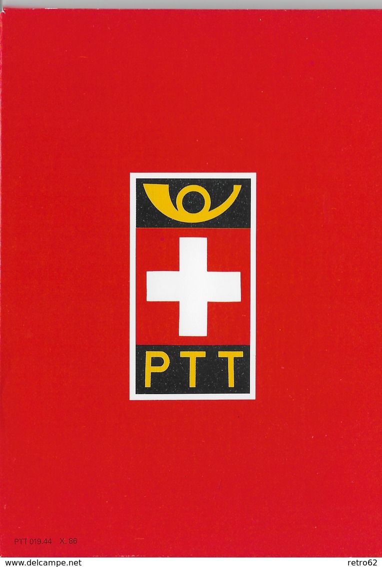 1986 POSTAUTO PLAKATE → 12 Attraktive Karten Schweiz. Alpenposten Im Set - Werbung
