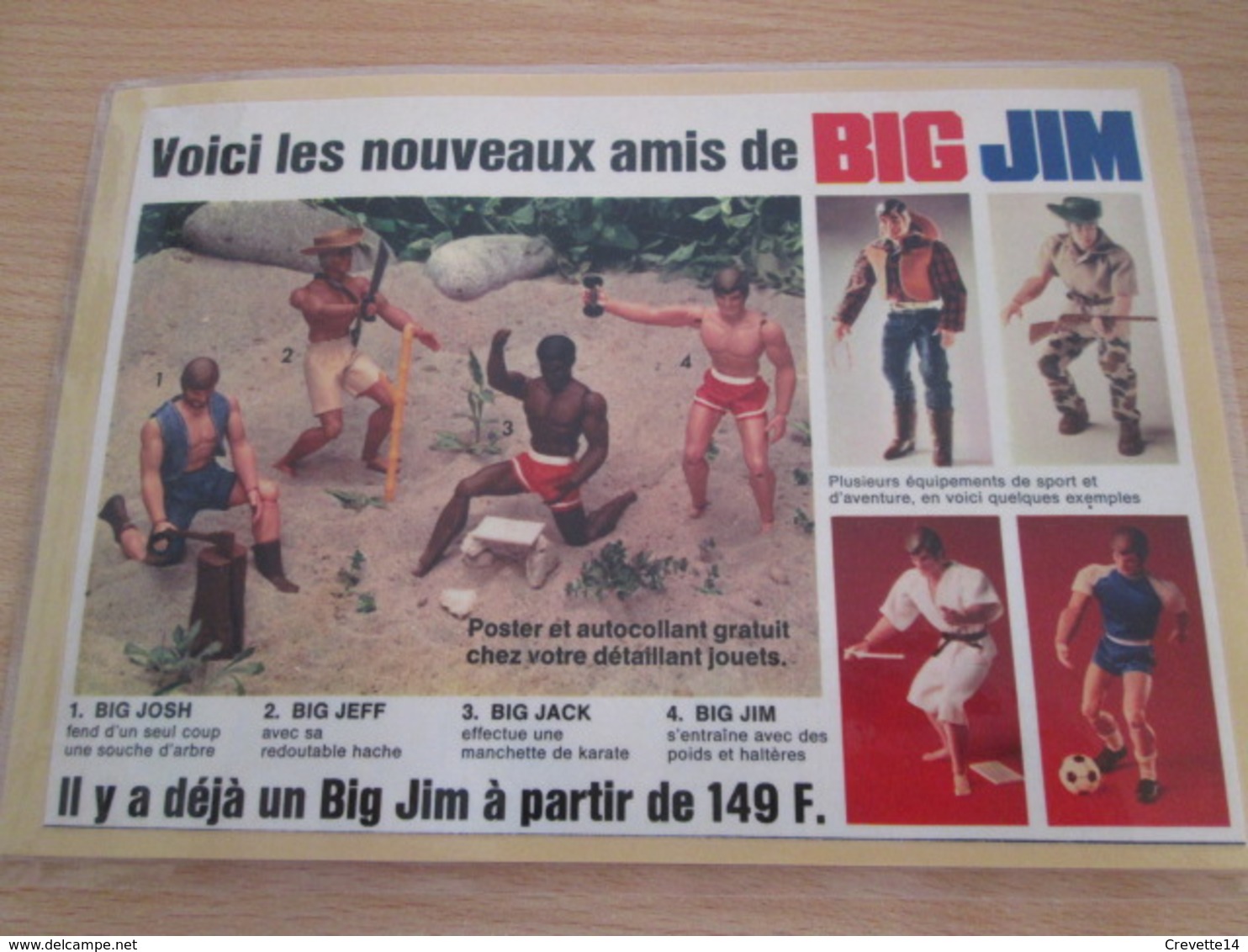 BIG JIM  !!!  Pour  Collectionneurs ... PUBLICITE  1/2 Page De Revue Des Années 70/80 Plastifiée Par Me - Otros & Sin Clasificación