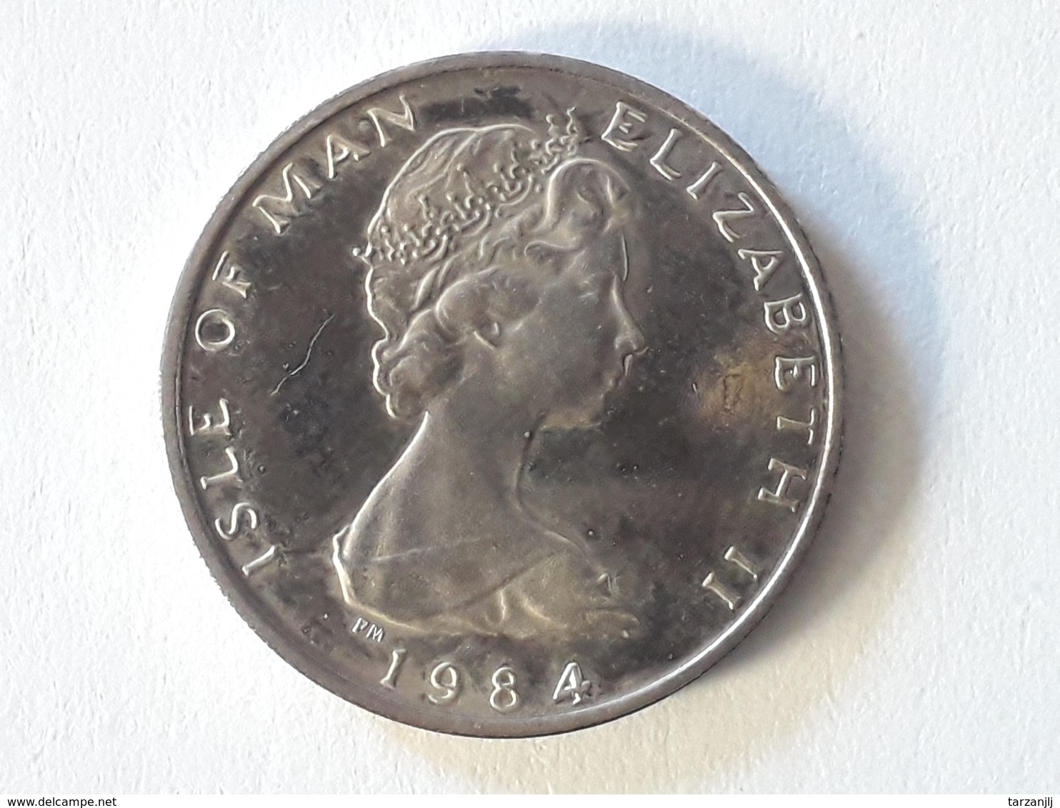 Silver Half Penny Isle Of Man 1984 - 1/2 Penny & 1/2 New Penny