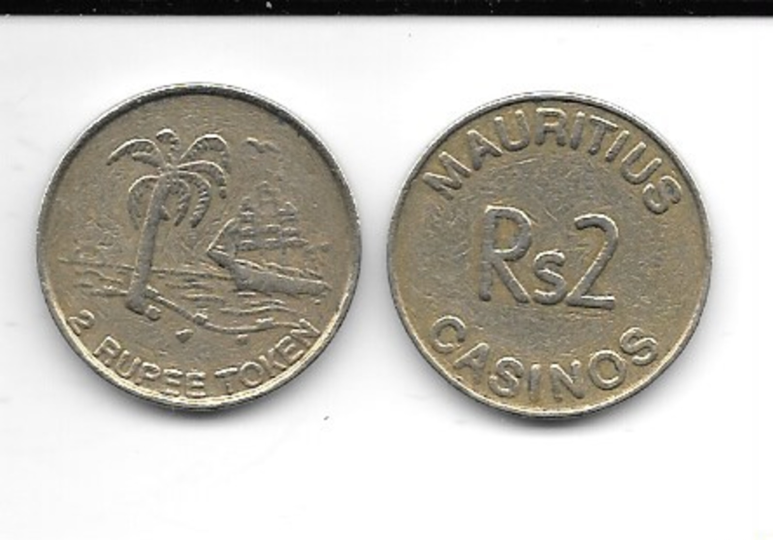 ILE MAURICE JETON DE CASINO 2 RUPEES (ROUPIES) - Casino