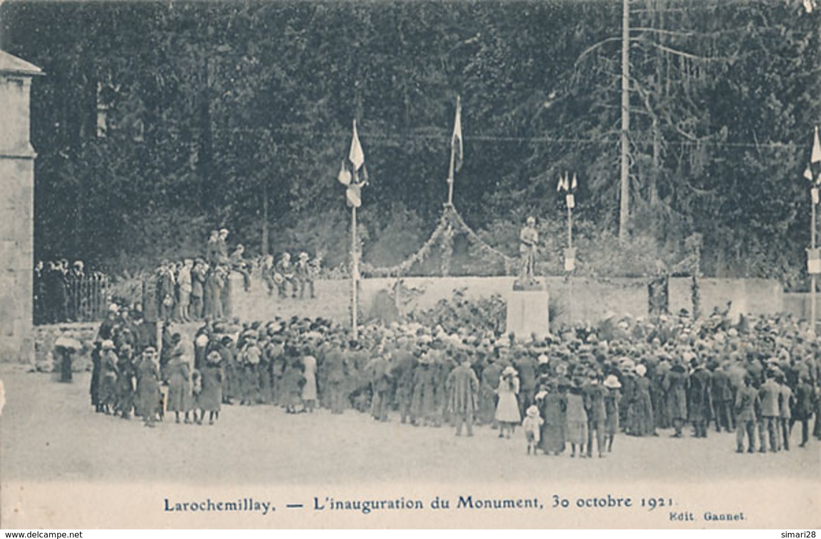 LAROCHEMILLAY - L'INAUGURATION DU MONUMENT 30 OCTOBRE 1921 - Autres & Non Classés