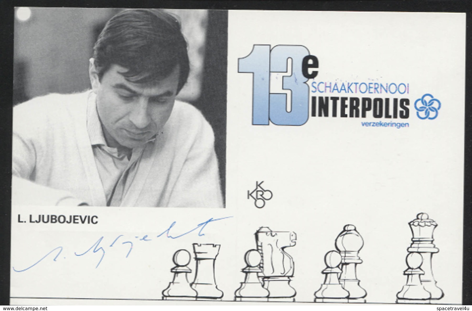 Ljubomir Ljubojević - Serbian - Yugoslav Chess Grandmaster -  Postcard - (CHESS-03) - Autres & Non Classés