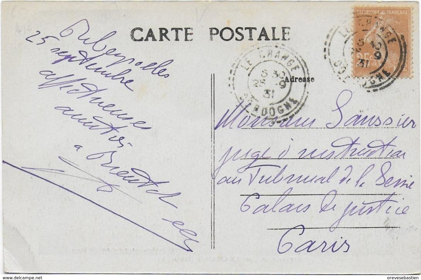 CPA - RIBEYROLLE PAR LE CHANGE ( DORDOGNE ) - 1931 - Other & Unclassified