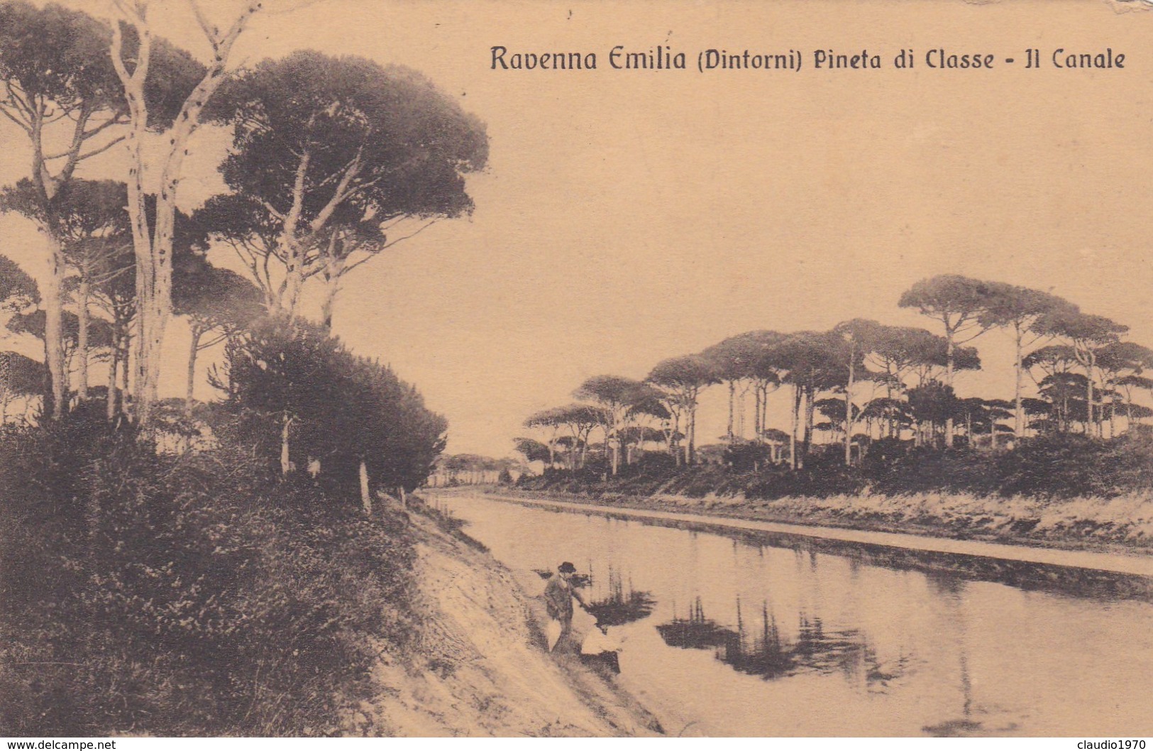 CARTOLINA - POSTCARD - RAVENNA - EMILIA DINTORNI - PINETA DI CLASSE - IL CANALE - VIAGGIATA DA RAVENNA PER PALERMO - Ravenna