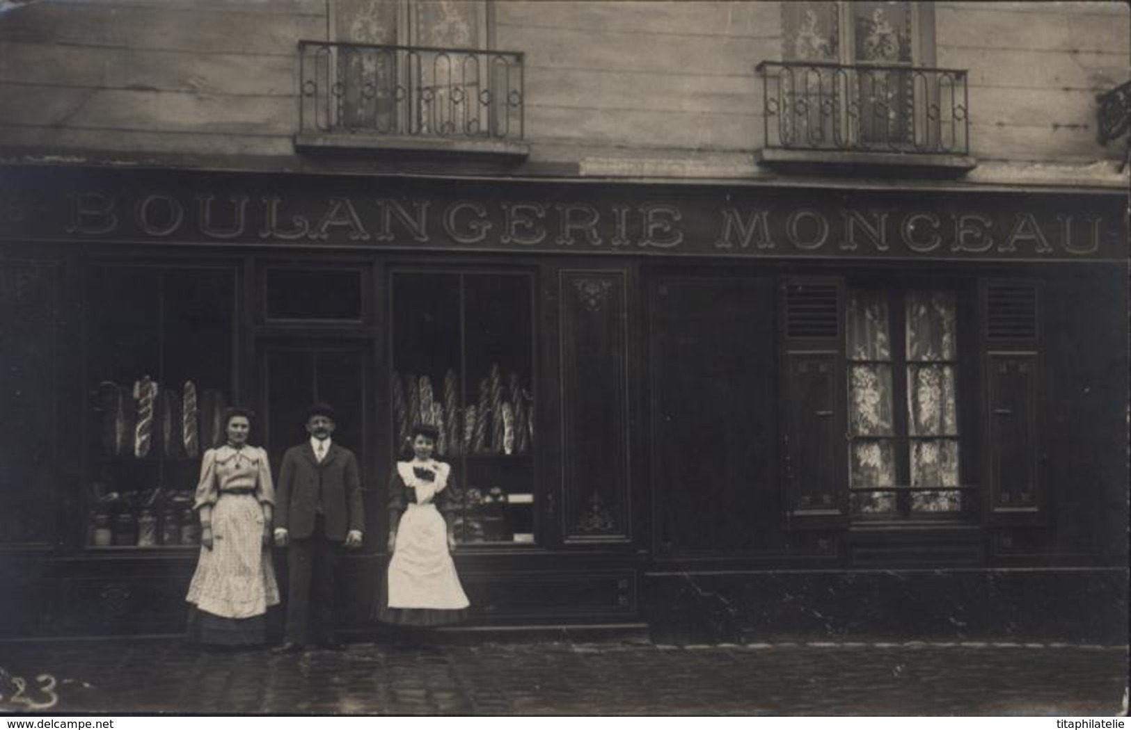 CPA Carte Photo Boulangerie Monceau Paris Je Pense Devanture Magasin - Autres & Non Classés