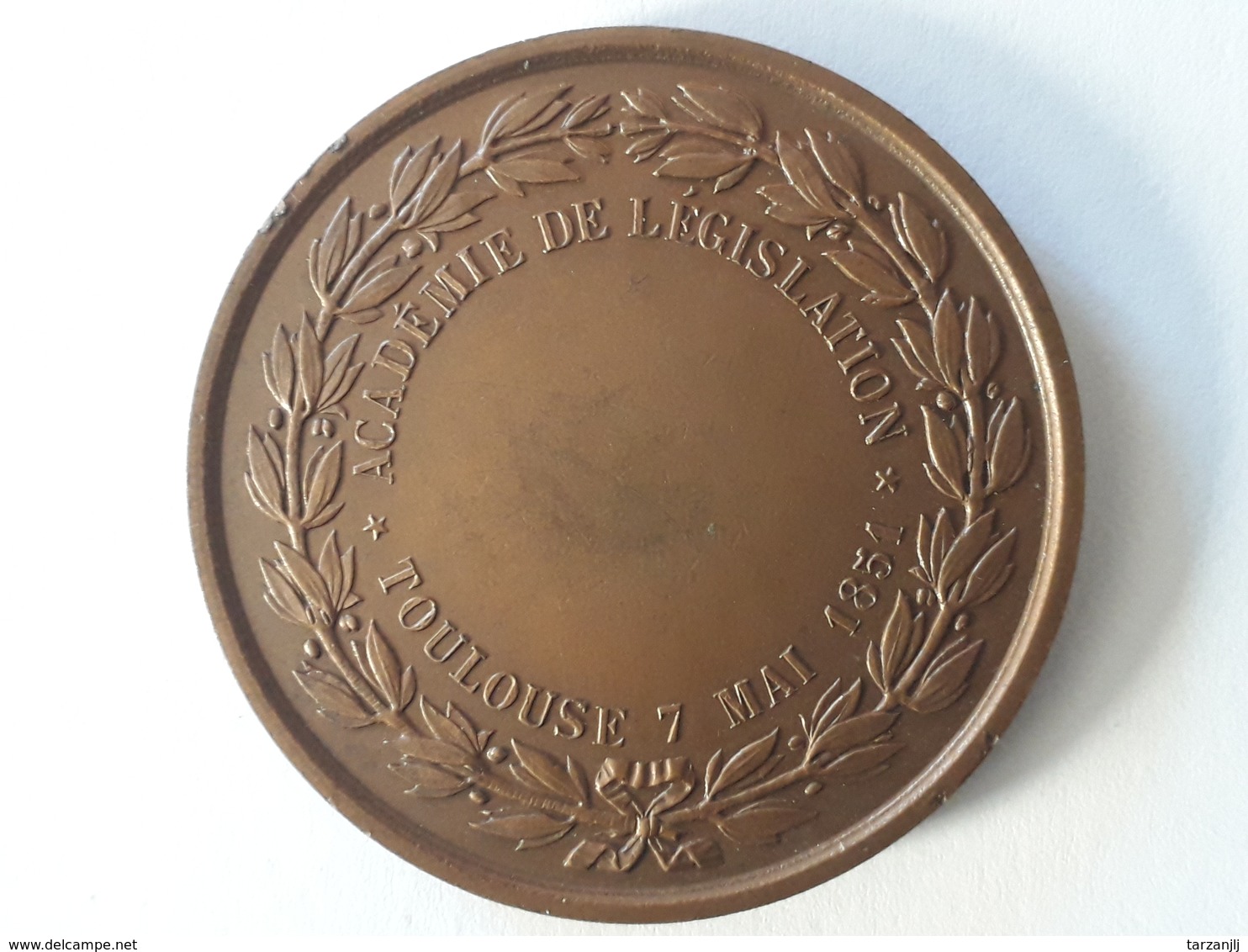 Medaille Académie De Législation. Toulouse 1851 - Autres & Non Classés