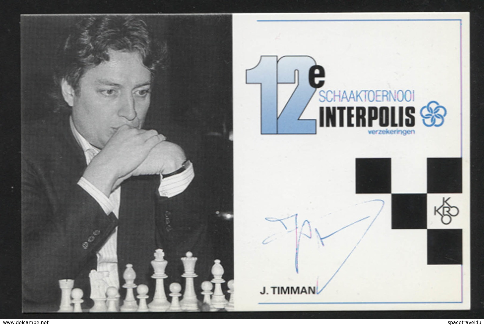 Jan Timman -  Dutch Chess Grandmaster -  Postcard - (CHESS-08) - Autres & Non Classés