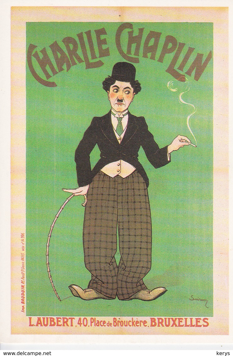 REPRODUCTION  D'une Affiche :   Charlie Chaplin 1920 - Artistas