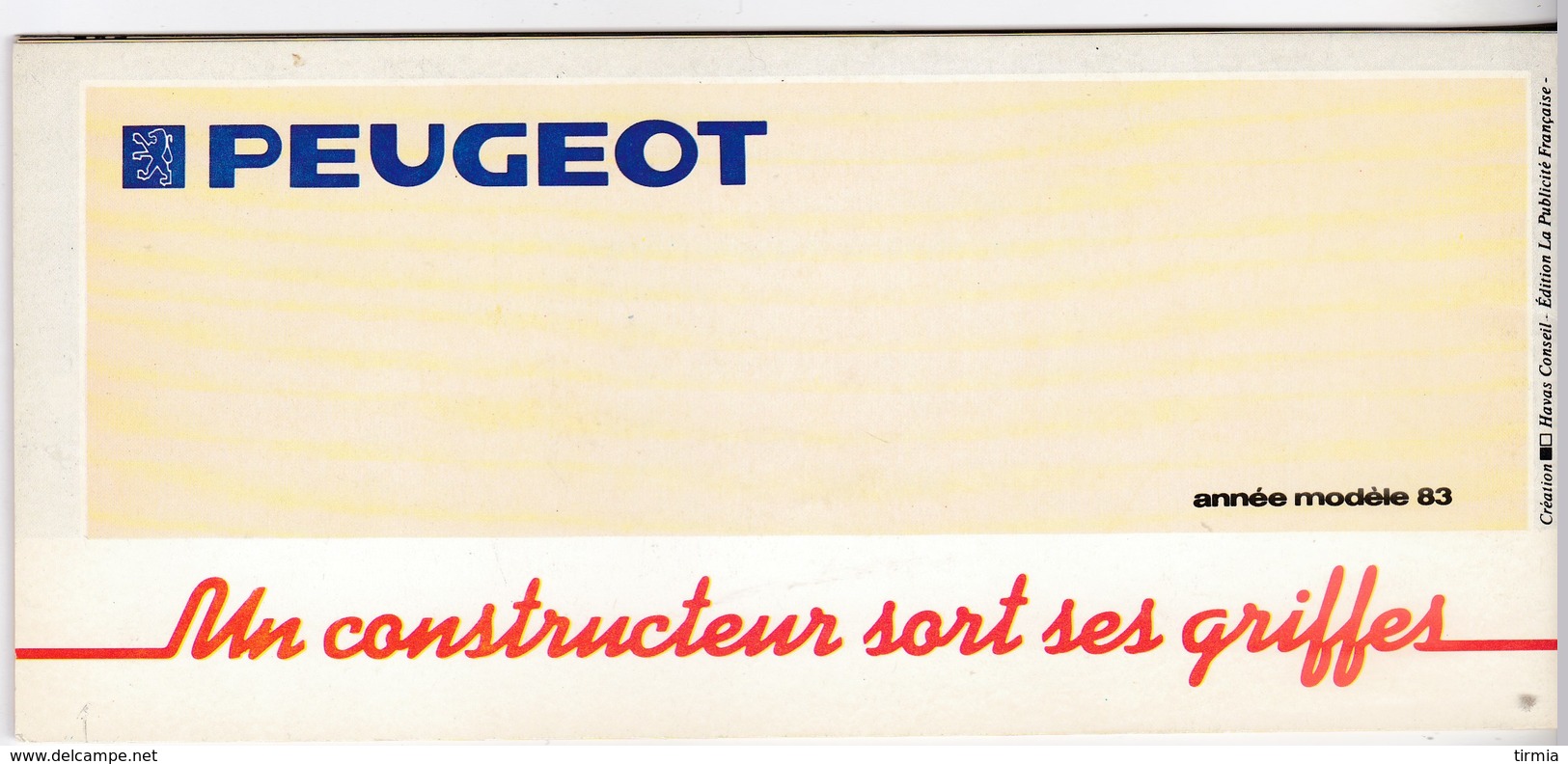Catalogue - Peugeot Gamme 83 - Voitures