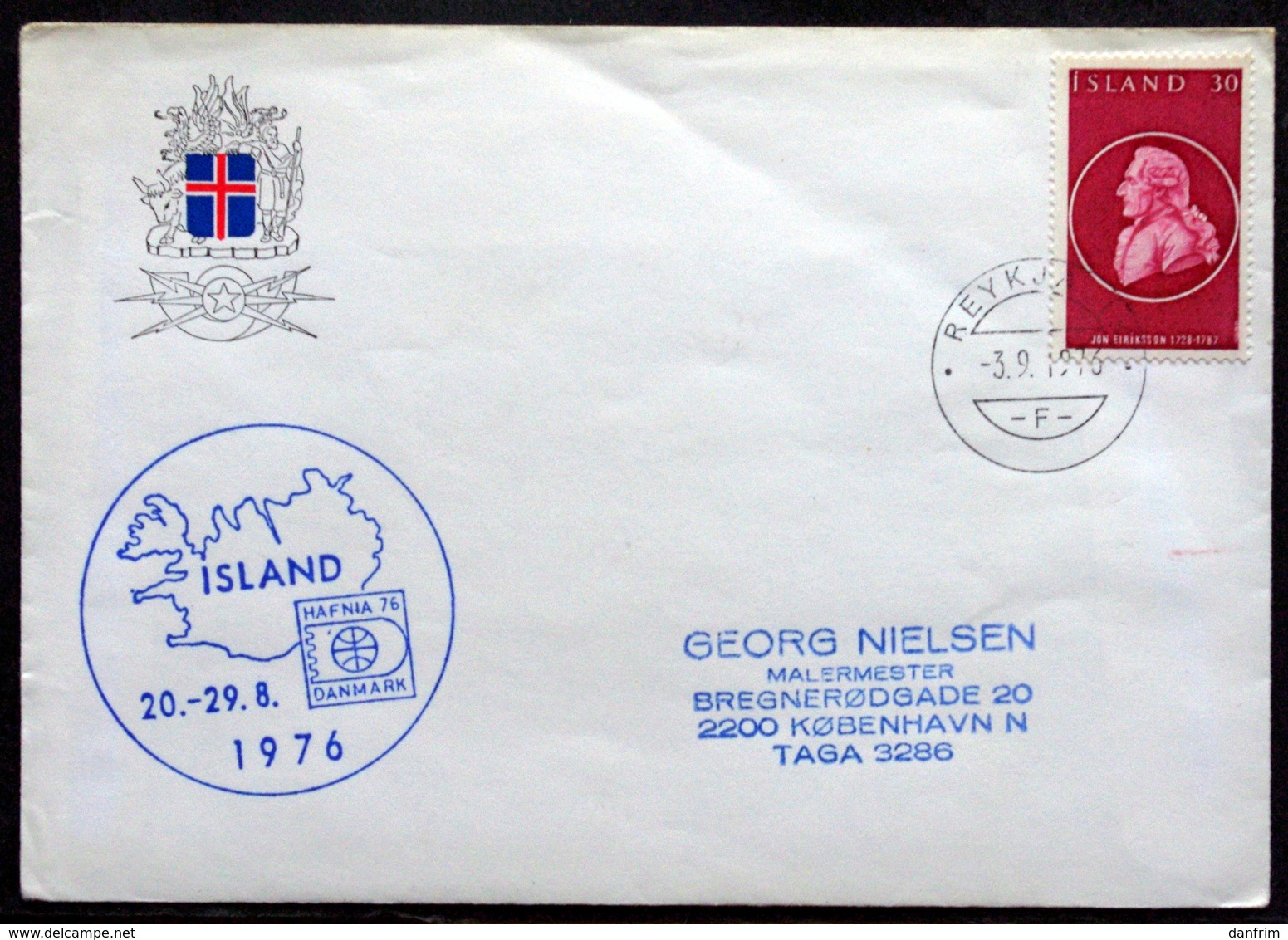 Iceland 1976  HAFNIA 76     Minr.507    ( Lot 6664 ) - Lettres & Documents