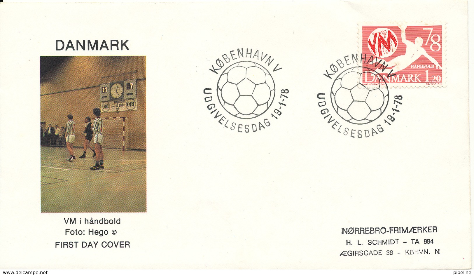 Denmark FDC 19-1-1978 WORLD Championship Handball With Cachet - Handball