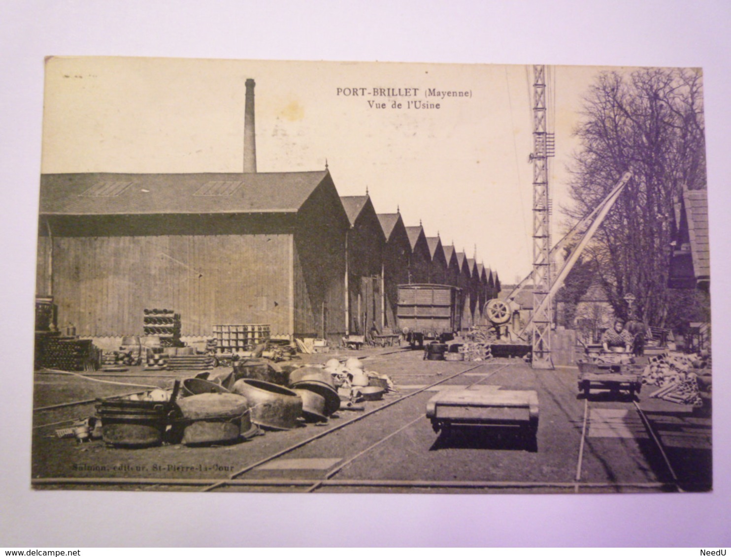 GP 2019 - 61  PORT-BRILLET  (Mayenne)  :  Vue De L'USINE   1922    XXX - Otros & Sin Clasificación