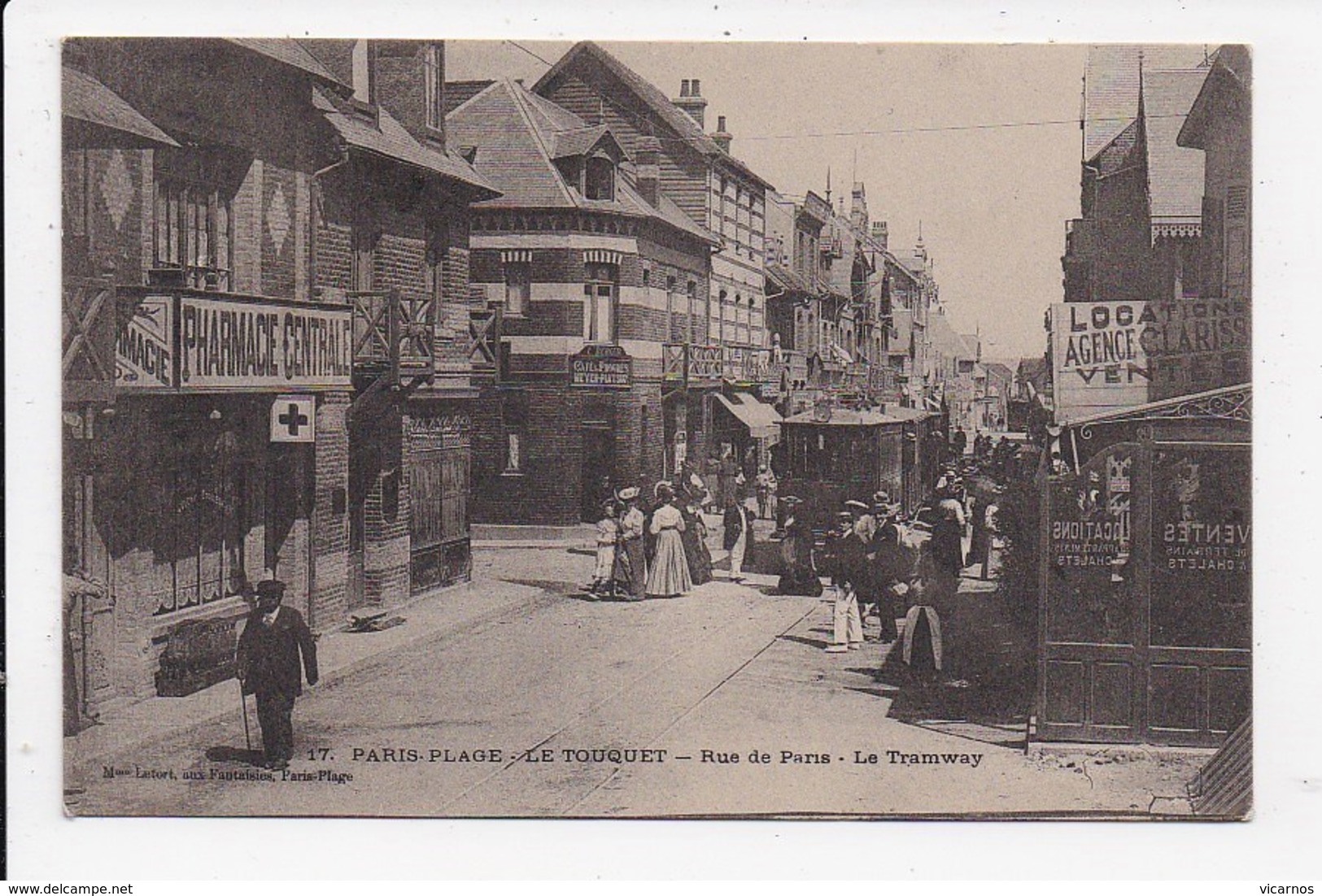 CPA 62 PARIS PLAGE LE TOUQUET Rue De Paris Le Tramway - Le Touquet