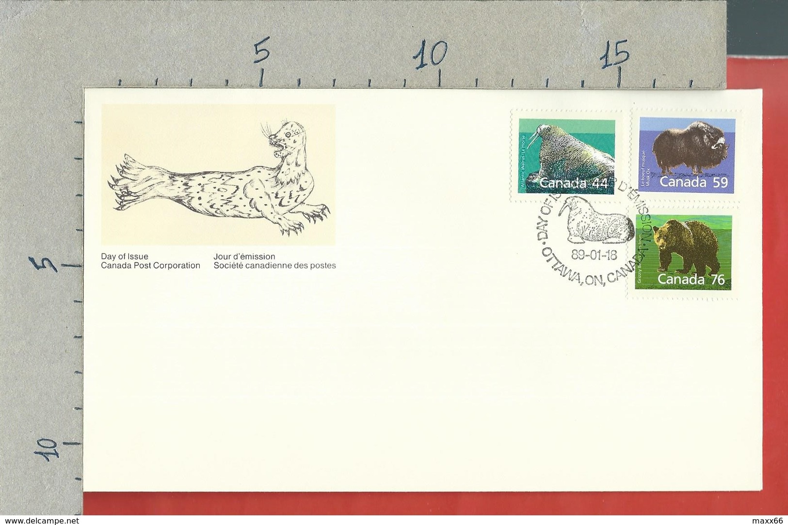 CANADA - FDC - 1989 - Mammiferi Canadesi - 1981-1990