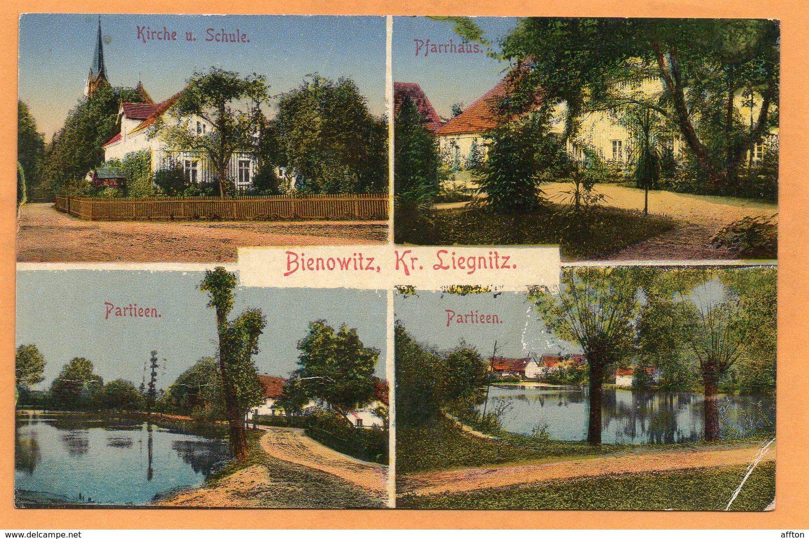 Bienowitz Bei Liegnitz Legnica Poland 1920 Postcard - Pologne