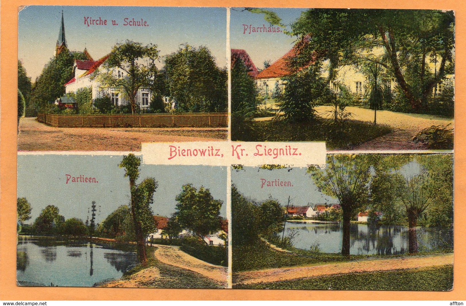 Bienowitz Bei Liegnitz Legnica Poland 1920 Postcard - Pologne
