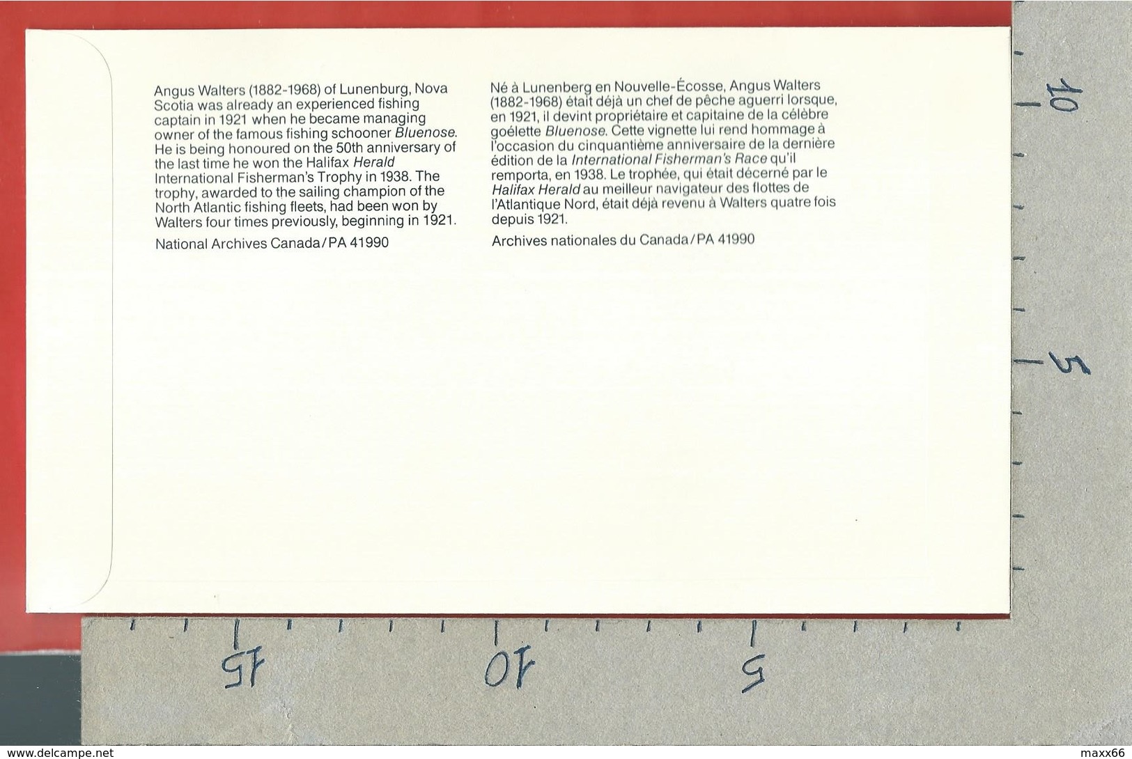 CANADA - FDC - 1988 - 20th Anniversary Of The Death Of Angus Walters (Yachtsman) - 1981-1990