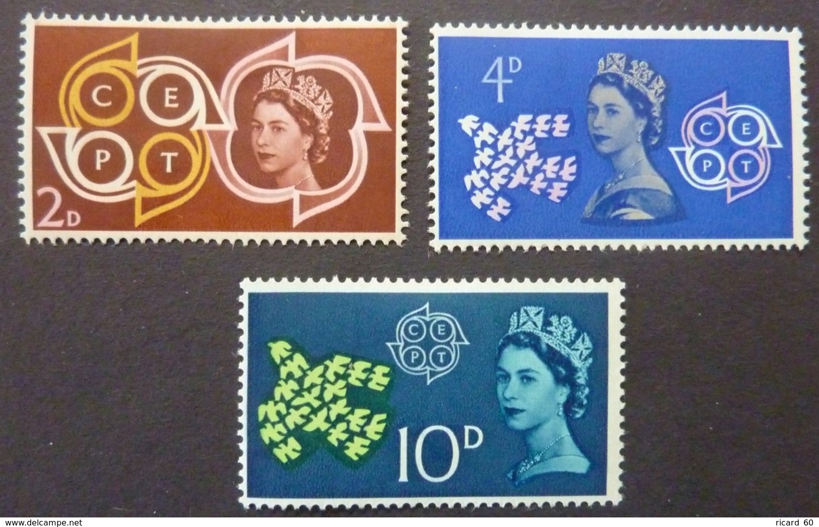 Timbres Neufs** De Grande Bretagne, N°362-4 Yt, Conférence Des Postes Et Télécommunication, Logo Europa CEPT - Neufs