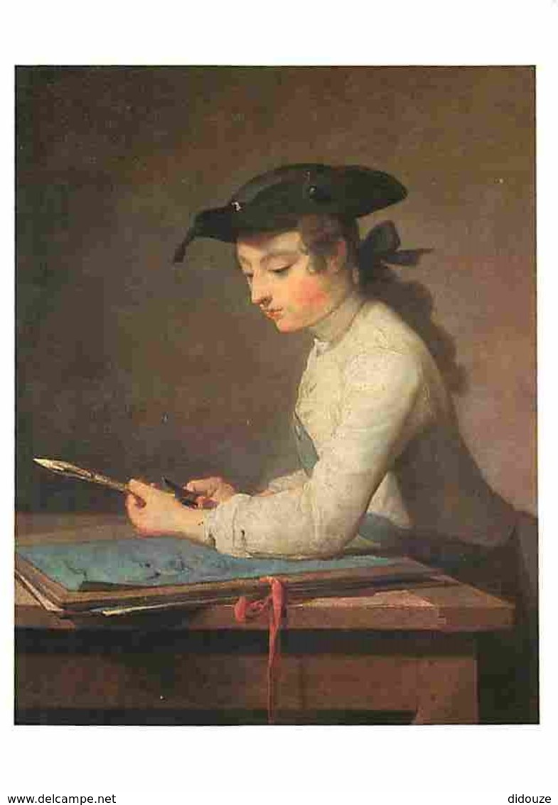 Art - Peinture - Jean-Baptiste Chardin - Jeune Dessinateur Taillant Son Crayon - Paris - Musée Du Louvre - Voir Scans Re - Peintures & Tableaux