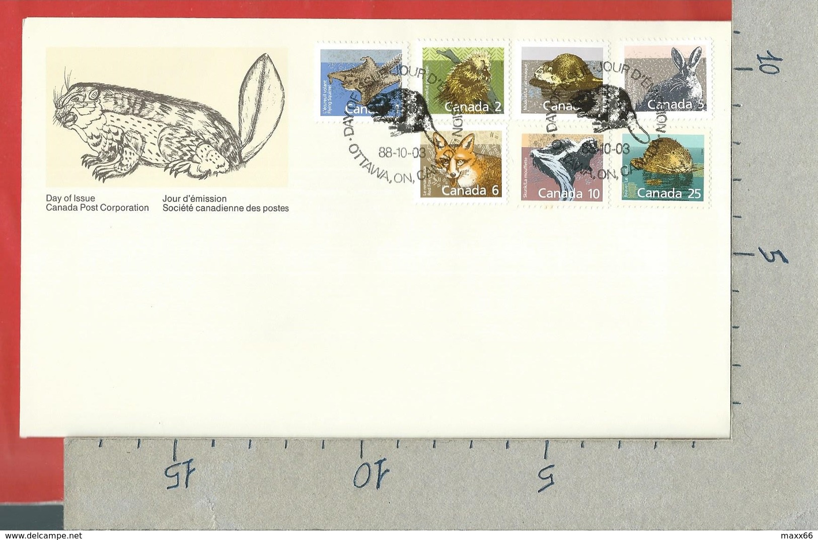 CANADA - FDC - 1988 - Mammiferi Canadesi - 1981-1990