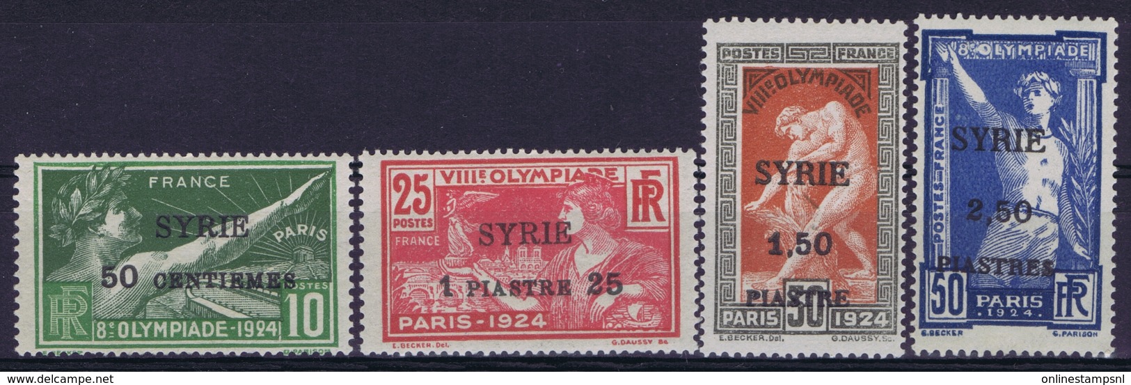 Syria Yv 122 - 125 MH/* Flz/ Charniere  1924 - Neufs