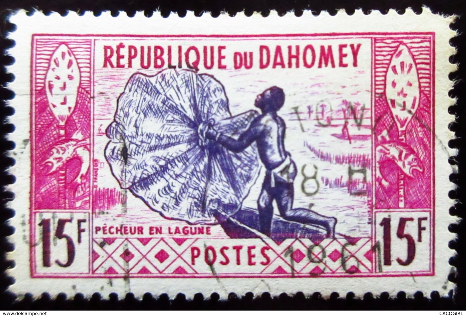 1961 Dahomey Yt 165 Fisherman In The Lagoon . Oblitéré - Bénin – Dahomey (1960-...)