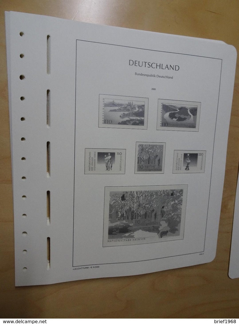 Bund Leuchtturm Falzlos 2000-2004 (9523) - Vordruckblätter