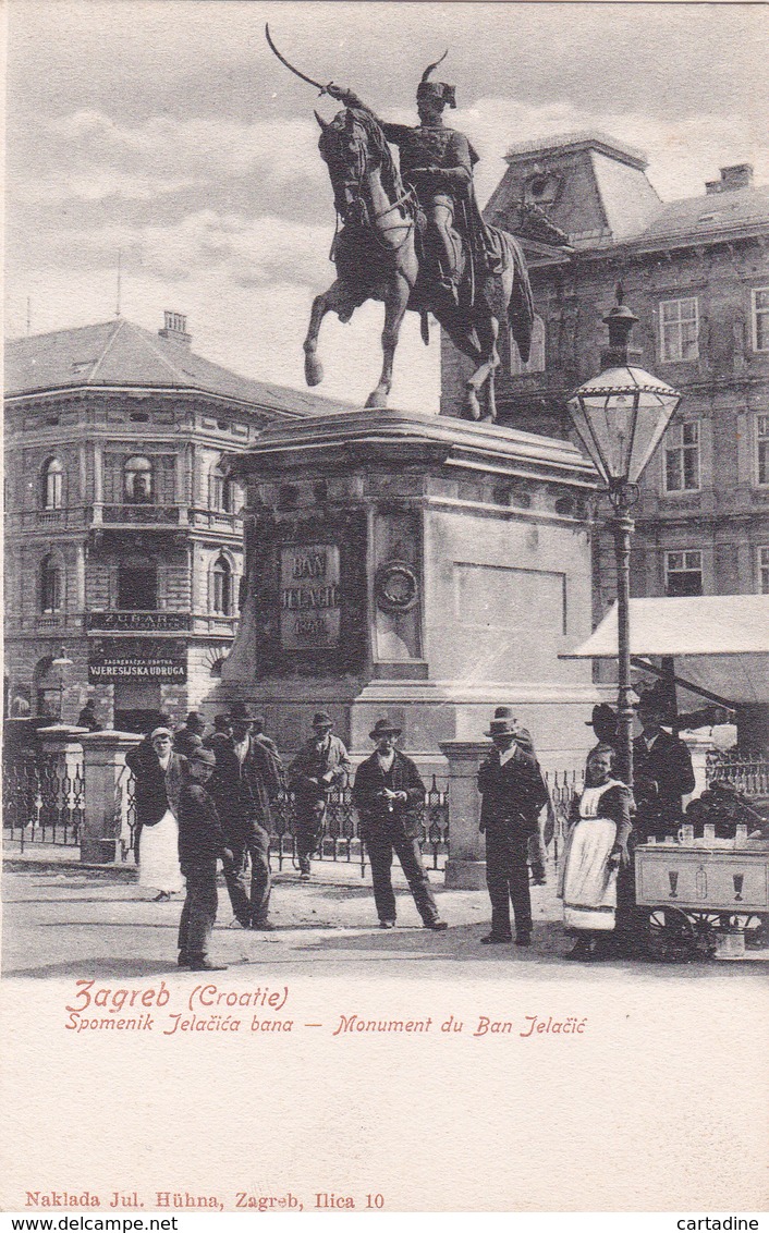 CPA - Croatie - Zagreb - Monument Du Ban Jelačić - Croatie