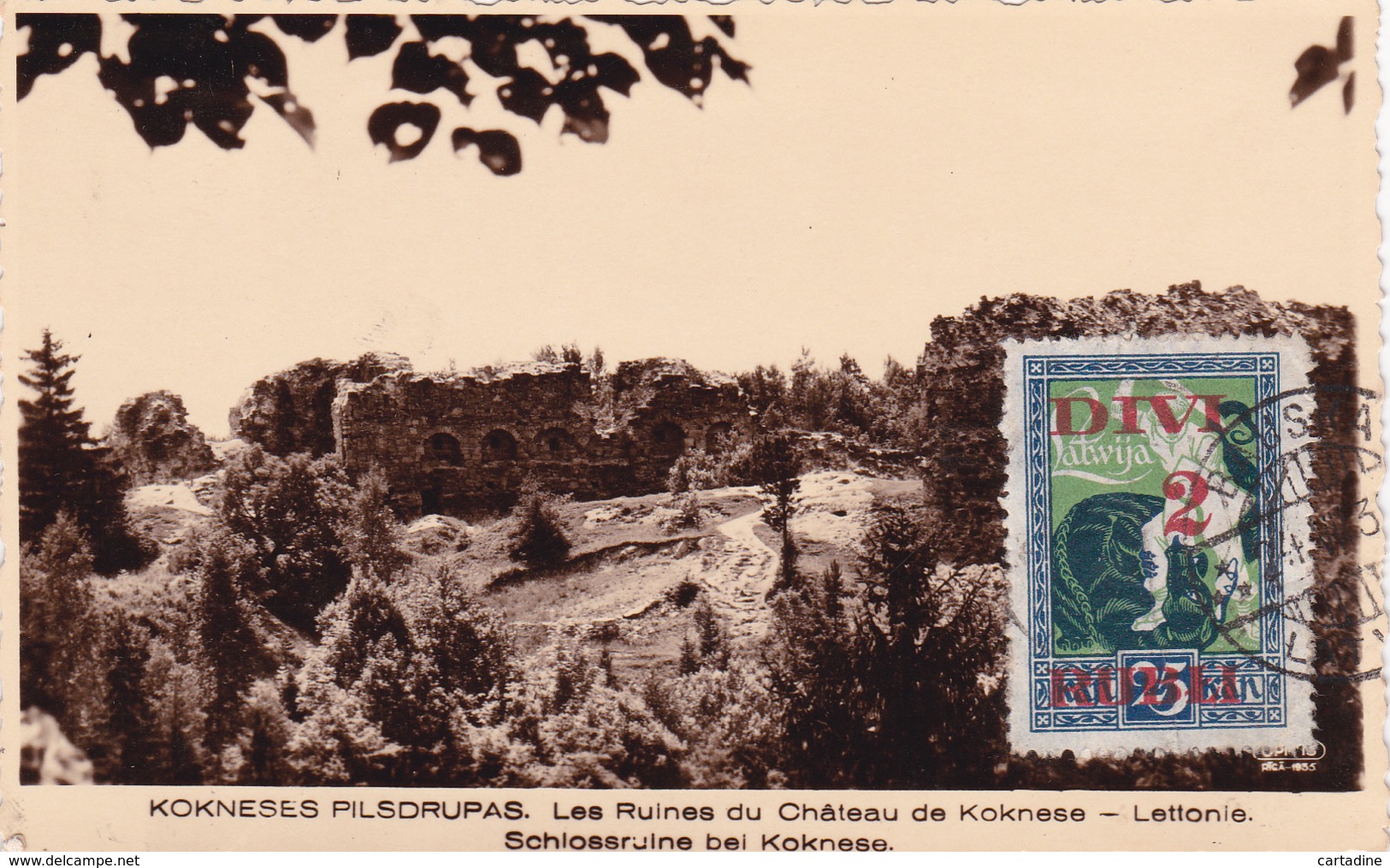 CPA - Lettonie - Kokneses Pilsdrupas - Les Ruines Du Château De Koknese - 1930 - Latvia