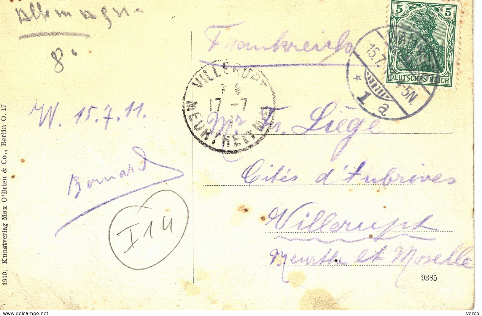 Carte  Postale Ancienne De WANNSEE - Wannsee