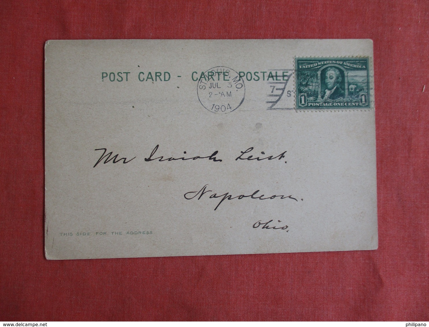 Swedish Homestead St Louis 1904 Exposition ---Oscar & Roosevelt- Has Stamp & Cancel   Ref 3152 - Exhibitions