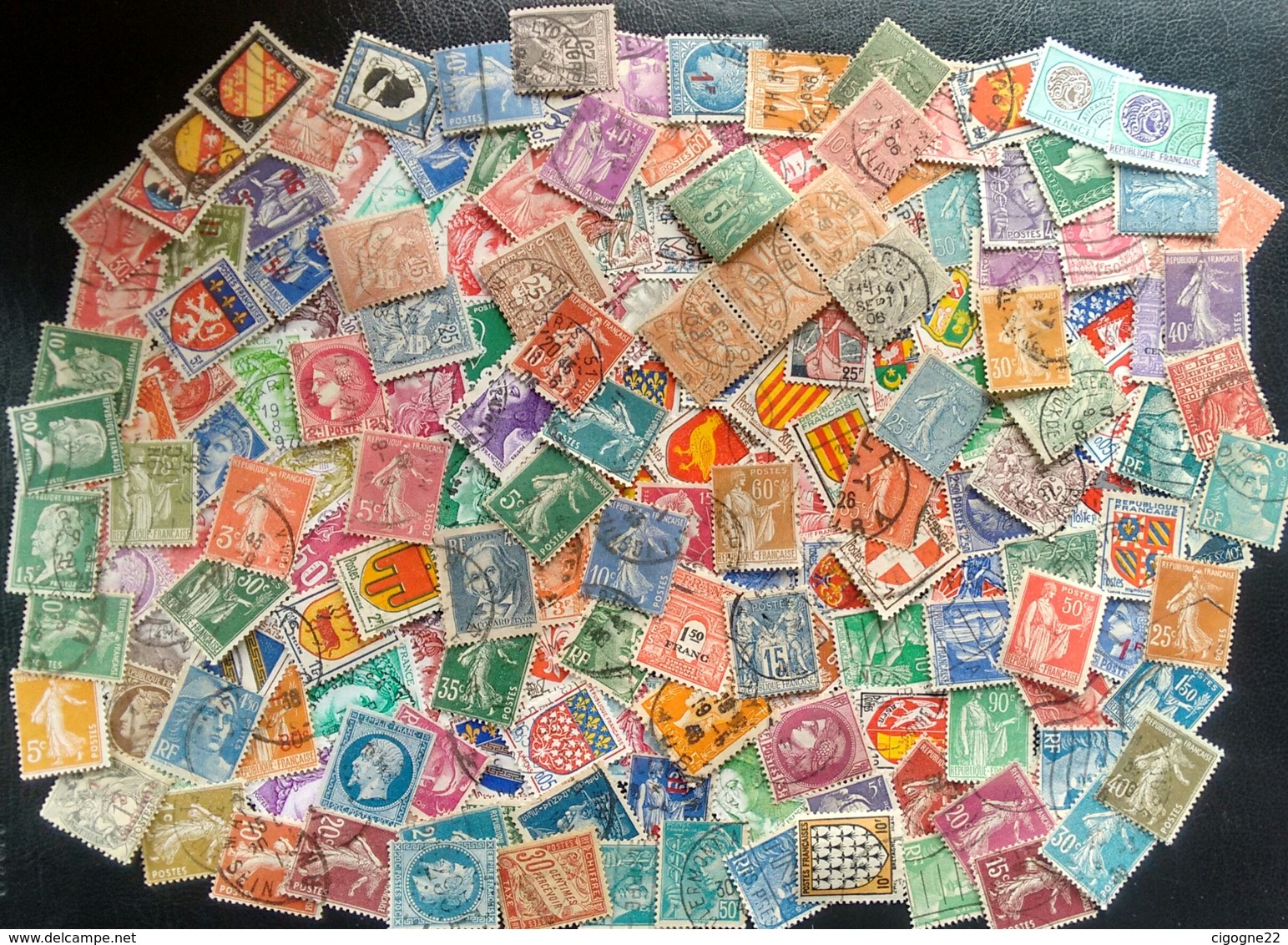 LOT DE 180 TIMBRES FRANÇAIS OBLITÉRÉS PETITS FORMATS - Collections