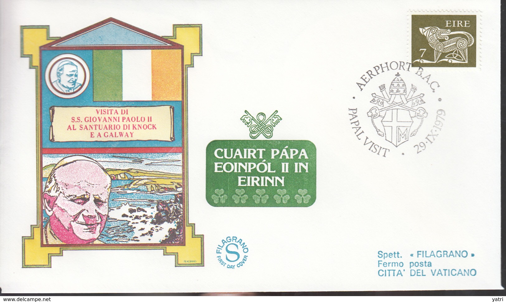 Irlanda - 1979 - Viaggio Di Papa Giovanni Paolo II In Irlanda - Aerogramma Per Il Vaticano - Luftpost